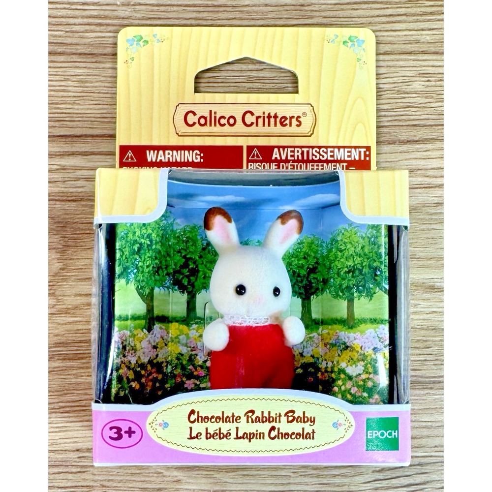 Calico Critters Chocolate Rabbit Baby Bunny Toy Figure Epoch Easter Spring Gift - Picture 1 of 4